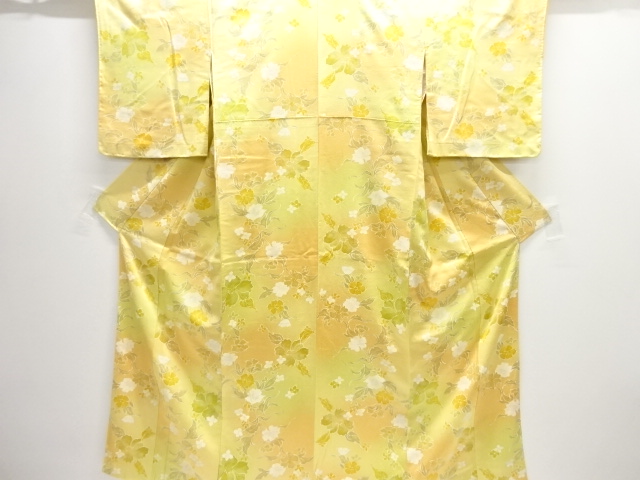 JAPANESE KIMONO / KOMON / FLORAL PLANTS